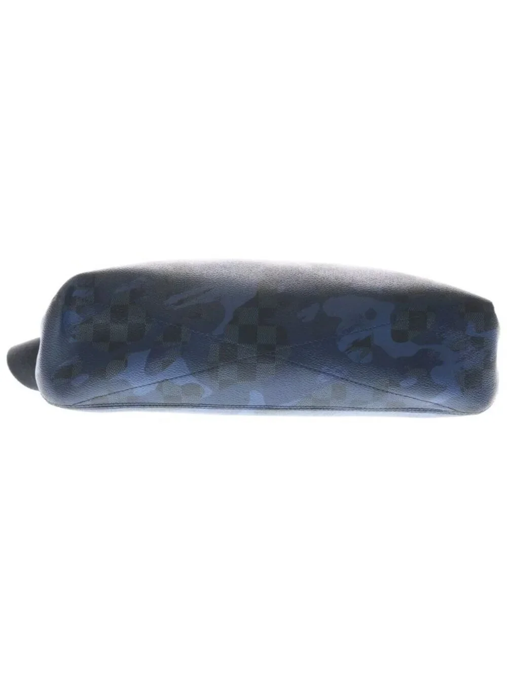 Louis Vuitton Damier Cobalt Camouflage Hunter Shoulder Bag Blue Leather Silver